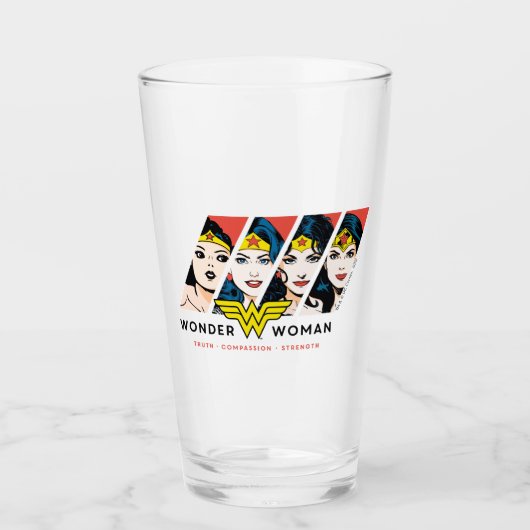 Wonder Woman Comic Evoluhic Glas (Voorkant)