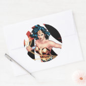 Wonder Woman Comic Hoesje #12 Ronde Sticker (Envelop)