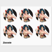 Wonder Woman Comic Hoesje #12 Ronde Sticker (Vel)