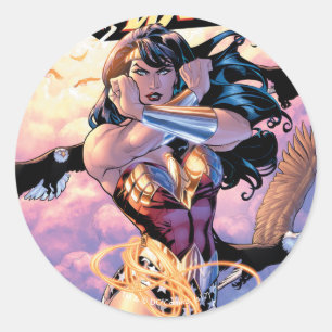 Wonder Woman Comic Hoesje #1 Ronde Sticker