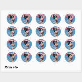 Wonder Woman Comic Hoesje Ronde Sticker (Vel)
