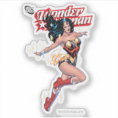 Wonder Woman Comic Hoesje Sticker (Voorkant)