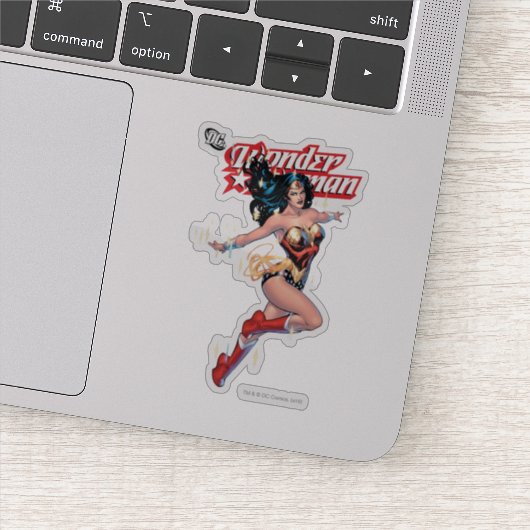 Wonder Woman Comic Hoesje Sticker (Detail)