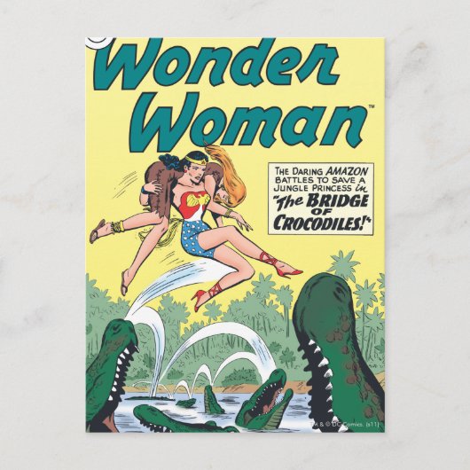 Wonder Woman Crocodiles Briefkaart (Voorkant)