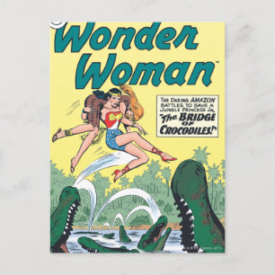 Wonder Woman Crocodiles Briefkaart