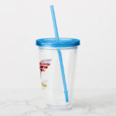 Wonder Woman Crossed Arms in Logo Collage Acryl Drinkbeker (Links)