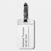 Wonder Woman Crossed Arms in Logo Collage Bagagelabel (Achterkant verticaal)