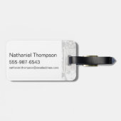 Wonder Woman Crossed Arms in Logo Collage Bagagelabel (Achterkant horizontaal)