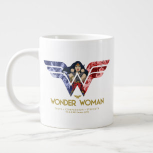 Wonder Woman Crossed Arms in Logo Collage Grote Koffiekop