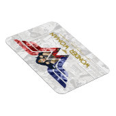 Wonder Woman Crossed Arms in Logo Collage Magneet (Rechterzijde)