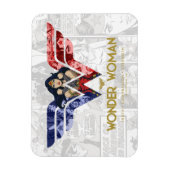 Wonder Woman Crossed Arms in Logo Collage Magneet (Verticaal)