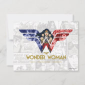 Wonder Woman Crossed Arms in Logo Collage Notitiekaartje (Voorkant)