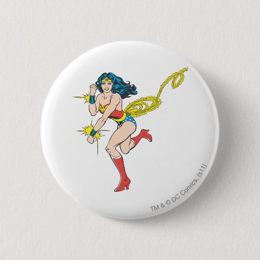 Wonder Woman Cuffs Ronde Button 5,7 Cm (Voorkant)