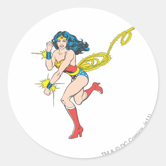 Wonder Woman Cuffs Ronde Sticker (Voorkant)