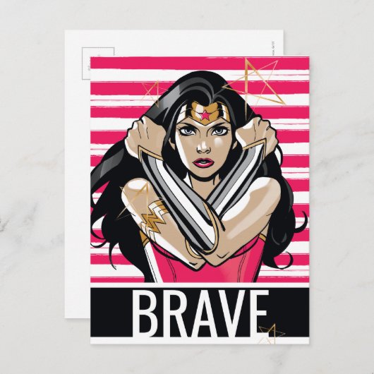 Wonder Woman Defend - Sjabloon Briefkaart (Voorkant / Achterkant)