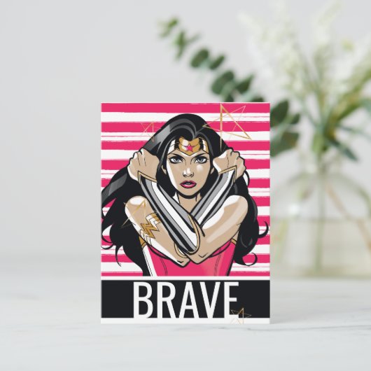 Wonder Woman Defend - Sjabloon Briefkaart (Staand voorkant)