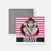 Wonder Woman Defend - Sjabloon Magneet (Voorkant / Achterkant)