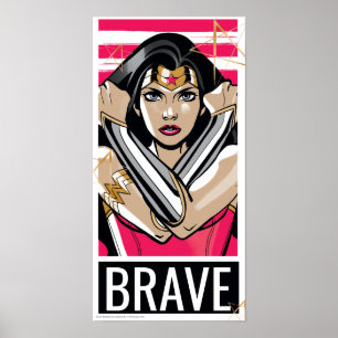Wonder Woman Defend - Sjabloon Poster