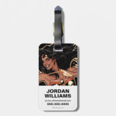 Wonder Woman Diana Prince Transformation Bagagelabel (Achterkant verticaal)