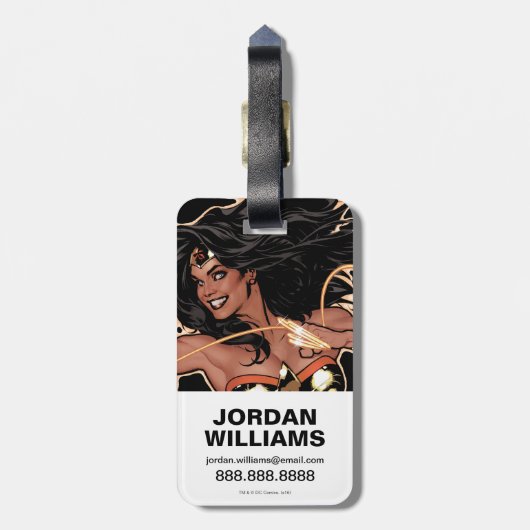 Wonder Woman Diana Prince Transformation Bagagelabel (Achterkant verticaal)