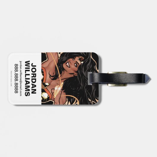 Wonder Woman Diana Prince Transformation Bagagelabel (Achterkant horizontaal)