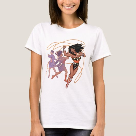 Wonder Woman Diana Prince Transformation T-shirt (Voorkant)