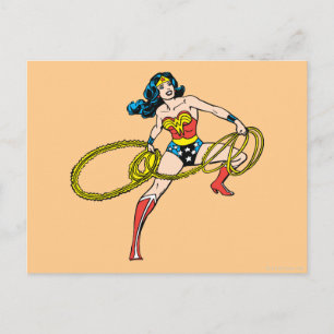 Wonder Woman die de Lasso goed doorslikt Briefkaart
