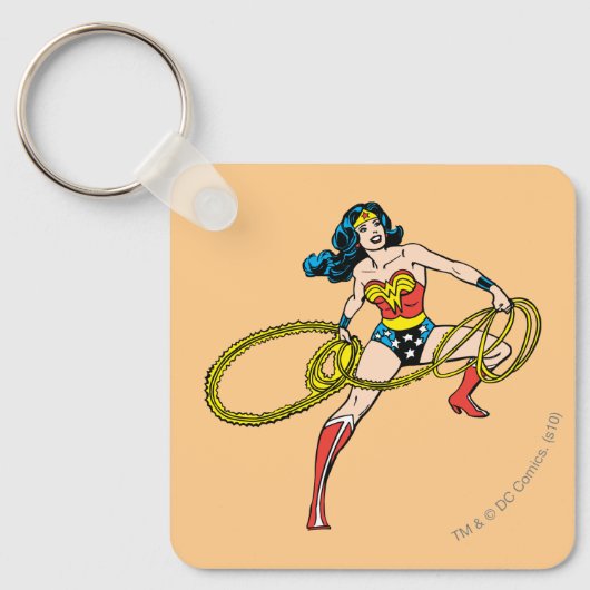 Wonder Woman die de Lasso goed doorslikt Sleutelhanger (Voorkant)
