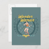 Wonder Woman Disted Star Design Briefkaart (Voorkant / Achterkant)