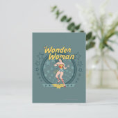 Wonder Woman Disted Star Design Briefkaart (Staand voorkant)