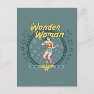 Wonder Woman Disted Star Design Briefkaart