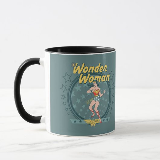 Wonder Woman Disted Star Design Mok (Links)