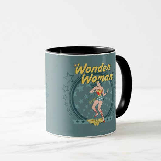 Wonder Woman Disted Star Design Mok (Voorkant rechts)