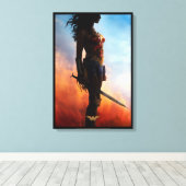 Wonder Woman Duststorm Silhouette Canvas Afdruk (Insitu (Houten vloer))