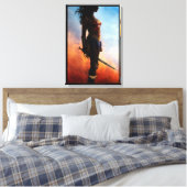 Wonder Woman Duststorm Silhouette Canvas Afdruk (Insitu (Slaapkamer))