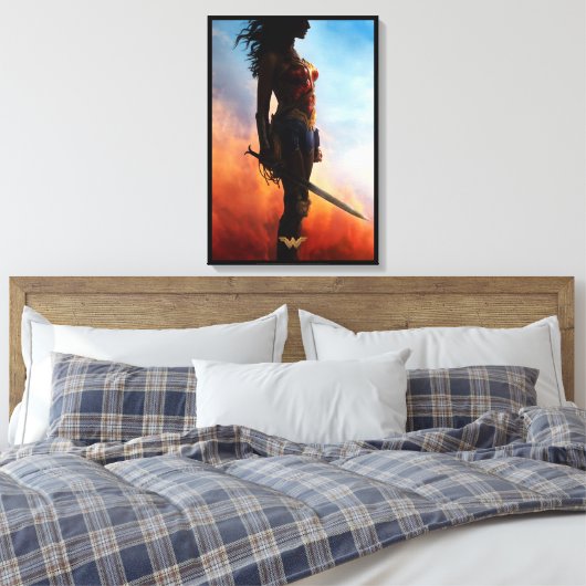 Wonder Woman Duststorm Silhouette Canvas Afdruk (Insitu (Slaapkamer))