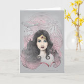 Wonder Woman Eagle and Trees Kaart (Gele Bloem)