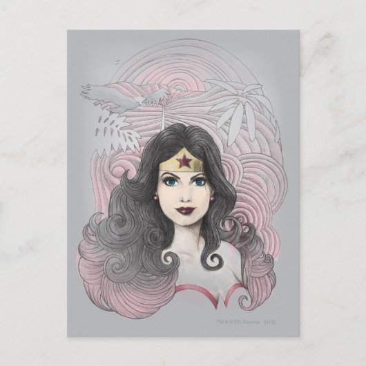 Wonder Woman Eagle en Trees Briefkaart (Voorkant)