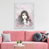 Wonder Woman Eagle en Trees Canvas Afdruk (Insitu (Woonkamer))