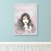 Wonder Woman Eagle en Trees Canvas Afdruk (Insitu (Houten vloer))
