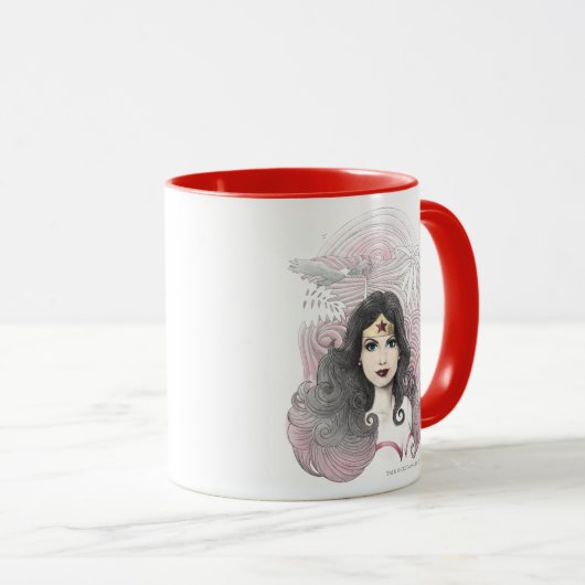 Wonder Woman Eagle en Trees Mok (Voorkant rechts)