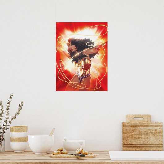 Wonder Woman Encyclopedia Hoesje Poster (Keuken)