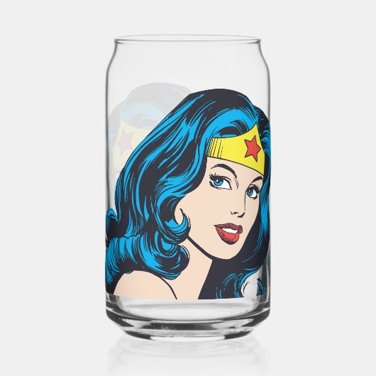 Wonder Woman Face Blikvorm Glas (Voorkant)