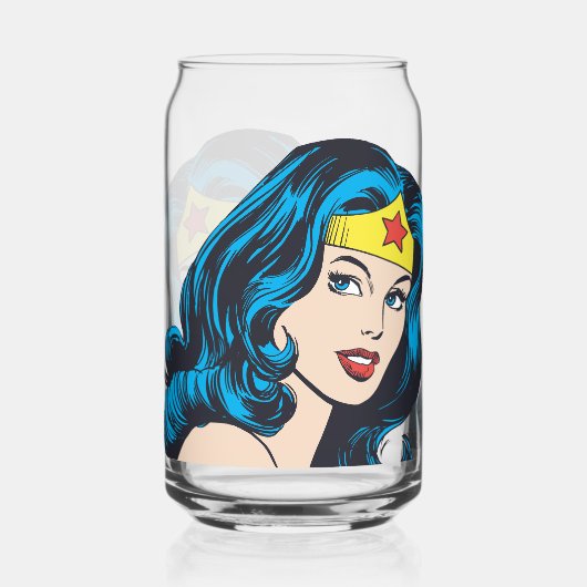 Wonder Woman Face Blikvorm Glas (Achterkant)