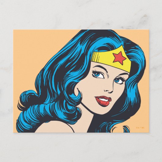 Wonder Woman Face Briefkaart (Voorkant)