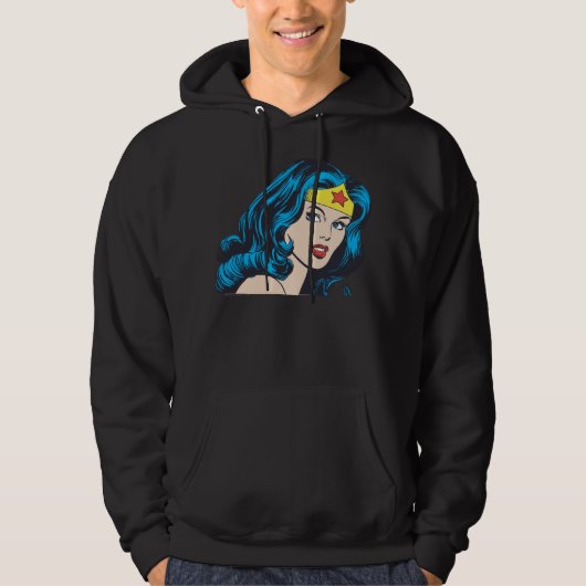 Wonder Woman Face Hoodie (Voorkant)