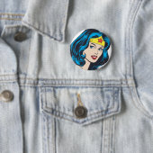 Wonder Woman Face Ronde Button 5,7 Cm (In situ)