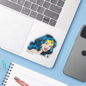 Wonder Woman Face Sticker (Laptop met iPhone)
