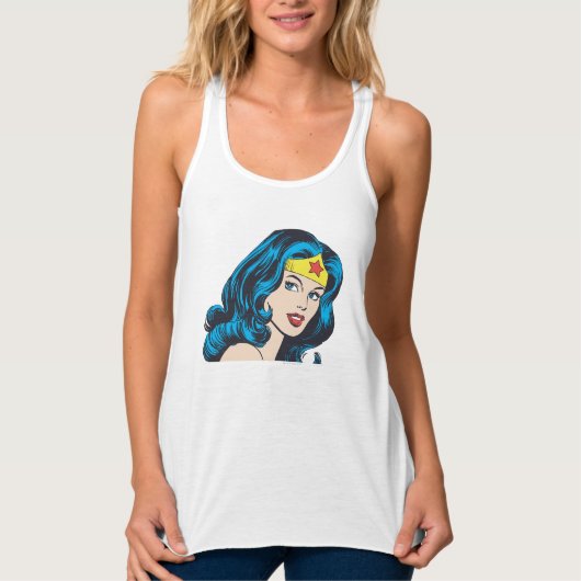 Wonder Woman Face Tanktop (Voorkant)