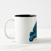 Wonder Woman Face Tweekleurige Koffiemok (Links)